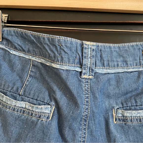 Pilcro and the Letterpress Blue Wide Leg Vintage Style Chino Jean - Picture 5 of 7